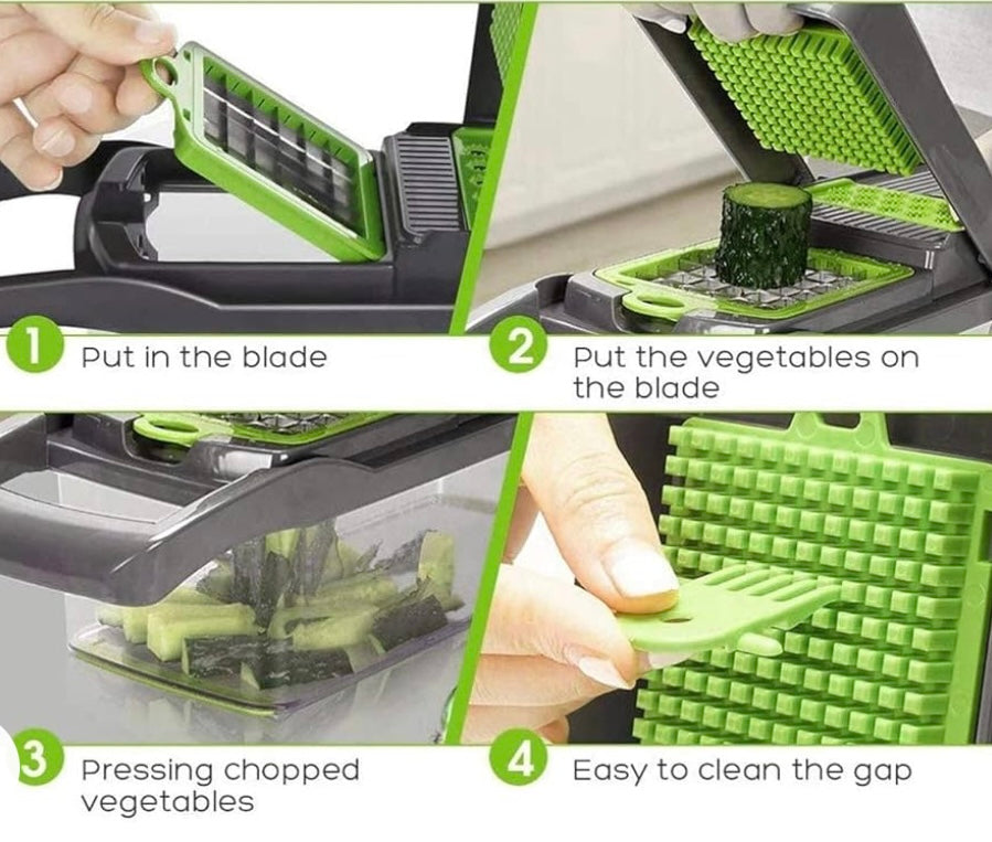 Vegetable Chopper Dicer Cutter | 14-in-1