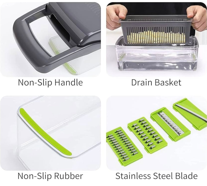 Vegetable Chopper Dicer Cutter | 14-in-1