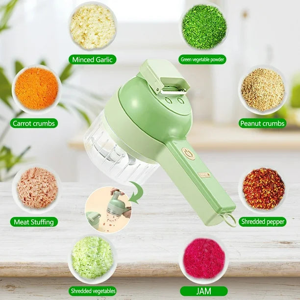 4-in-1 Handheld Electric Vegetable Cutter