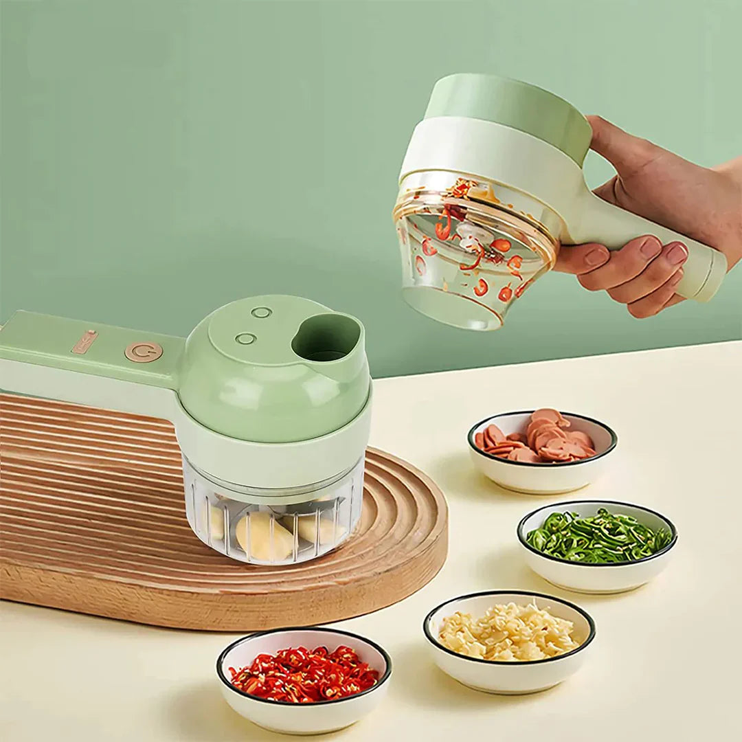 4-in-1 Handheld Electric Vegetable Cutter