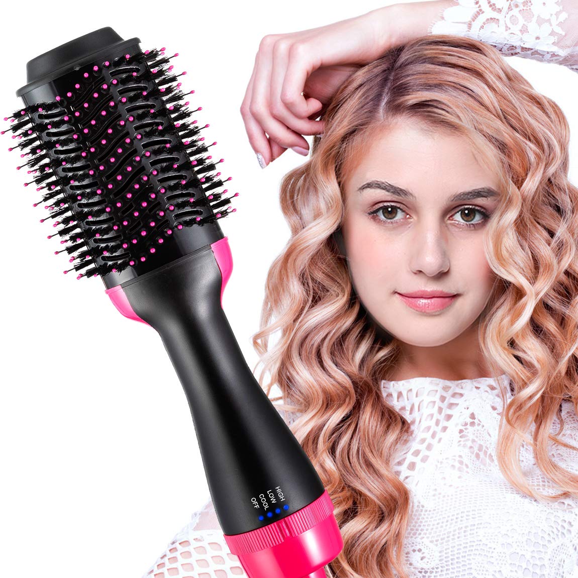 Volumizer Hair Dryer and Hot Air Brush | 3-in-1 button