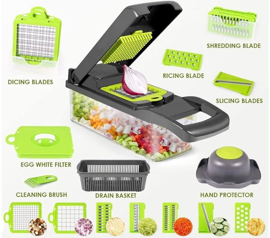 Vegetable Chopper Dicer Cutter | 14-in-1